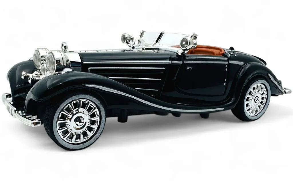 1936 Mercedes Benz 500K Special Roadster Diecast Model Car – 1:18 Scale Vintage Collectible with Detailed Interior & Opening Doors
