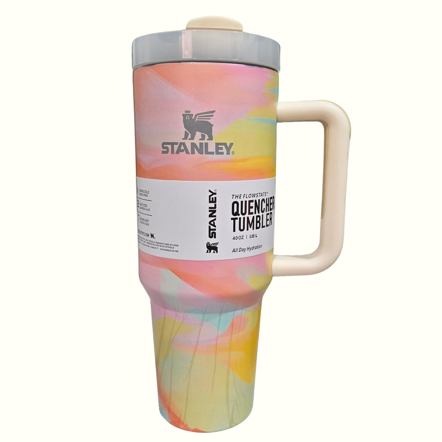 Stanley FlowState Quencher Tumbler – Pastel Marble | Leakproof, Insulated, With Handle & Straw