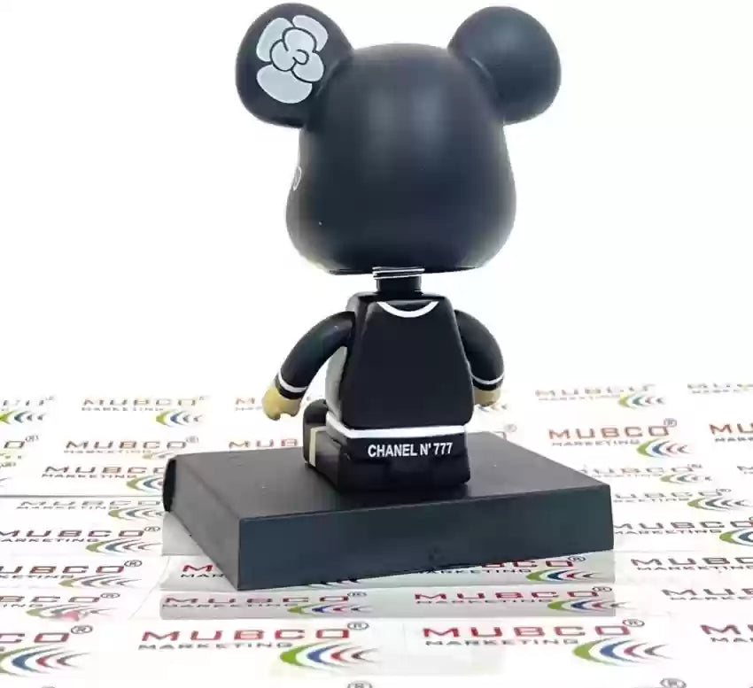 Luxury Chanel-Inspired Bubble Head Toy – Stylish & Elegant Bobblehead for Car, Desk, or Gift