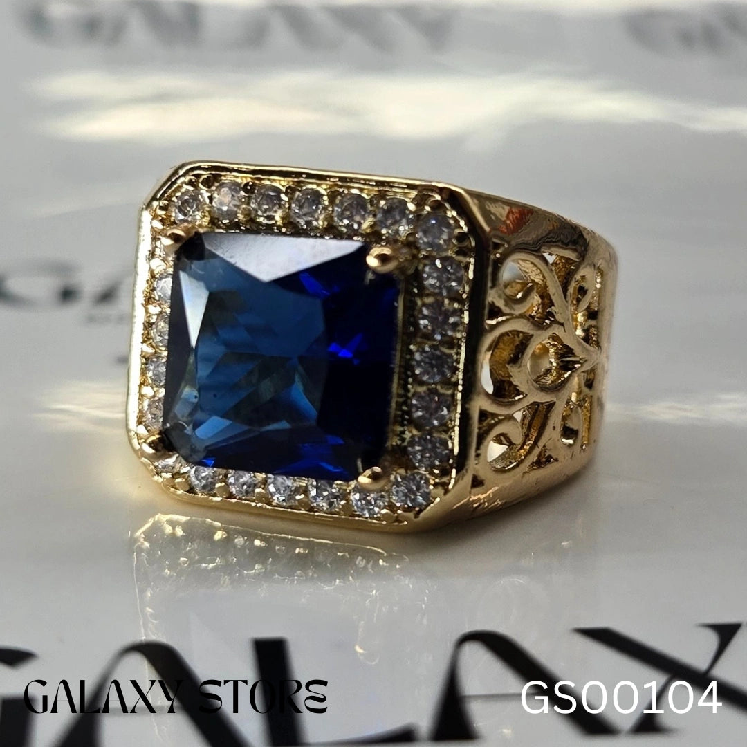 Majestic Royal Stone Gold Ring – Timeless Elegance with Vibrant Colored Stones | 1 Gram Gold Forming Ring