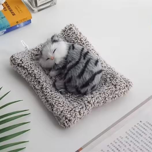 Cute Sleep Cat Toys – Realistic Sleeping Kitten with Soft Fur, Breathing Effect & Purring Sound – Perfect Gift