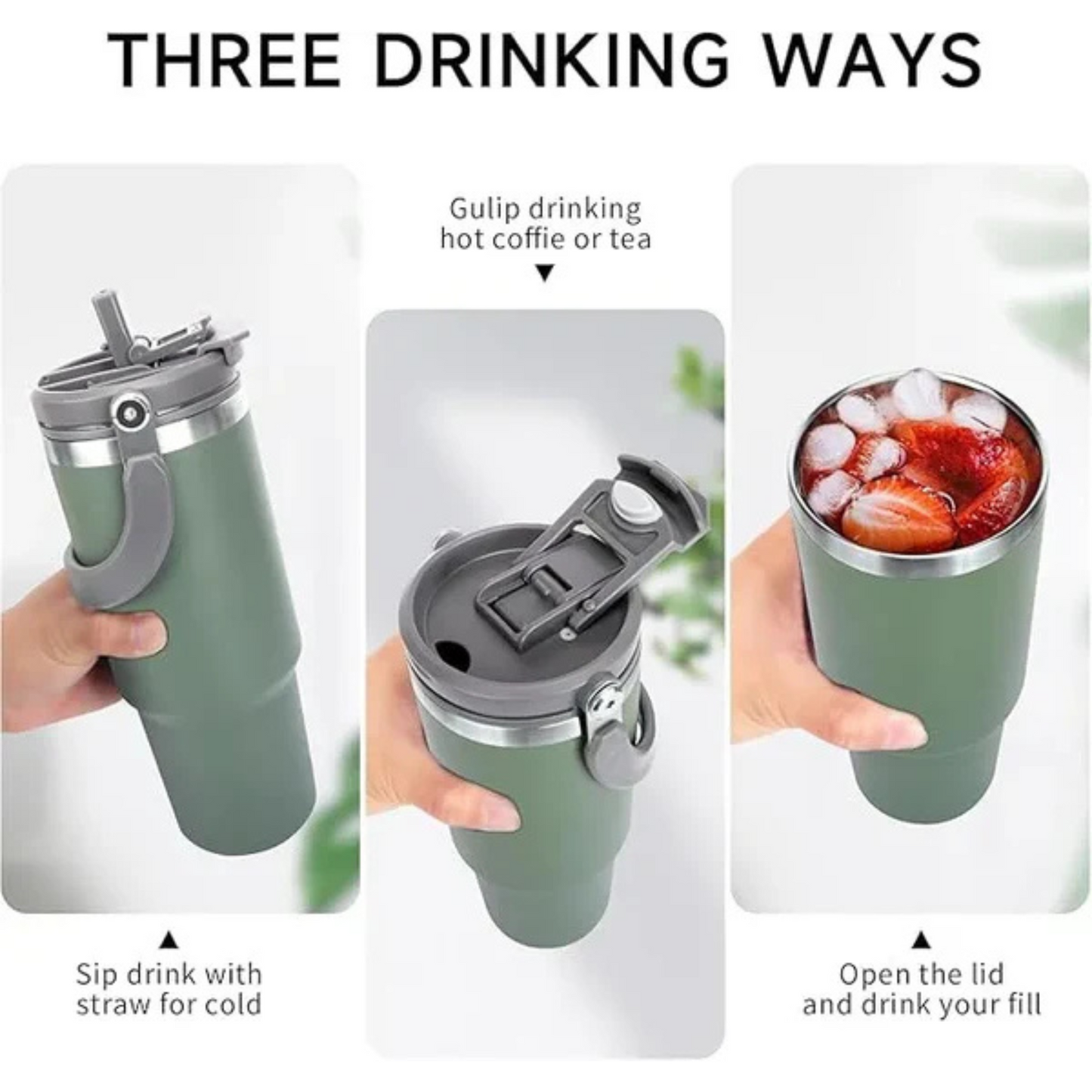 Jumbo Steel Sipper Bottle – Insulated Stainless Steel Water Bottle with Leak-Proof Lid & Durable Design