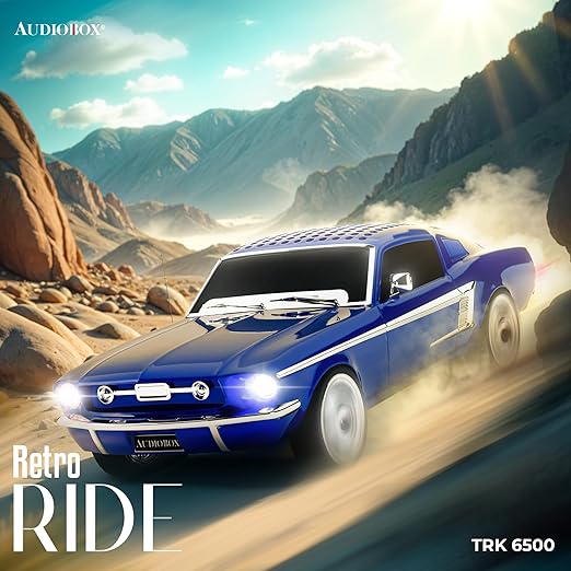 Audiobox 1965 Classic Muscle Car Replica Bluetooth Speaker with LED Lights and Rechargeable Battery for Car Lovers