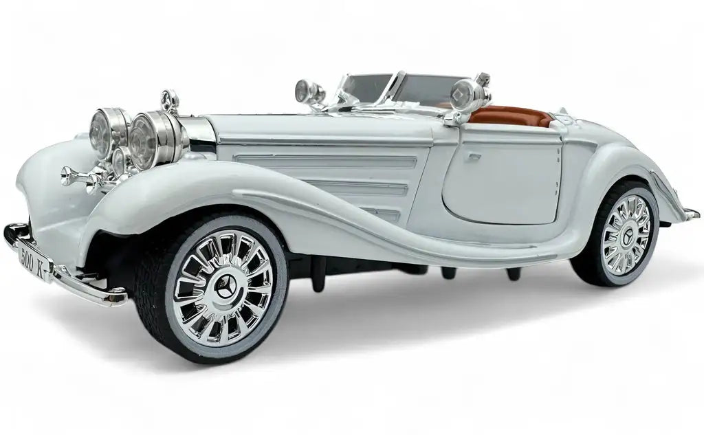 1936 Mercedes Benz 500K Special Roadster Diecast Model Car – 1:18 Scale Collectible, Classic Vintage Design