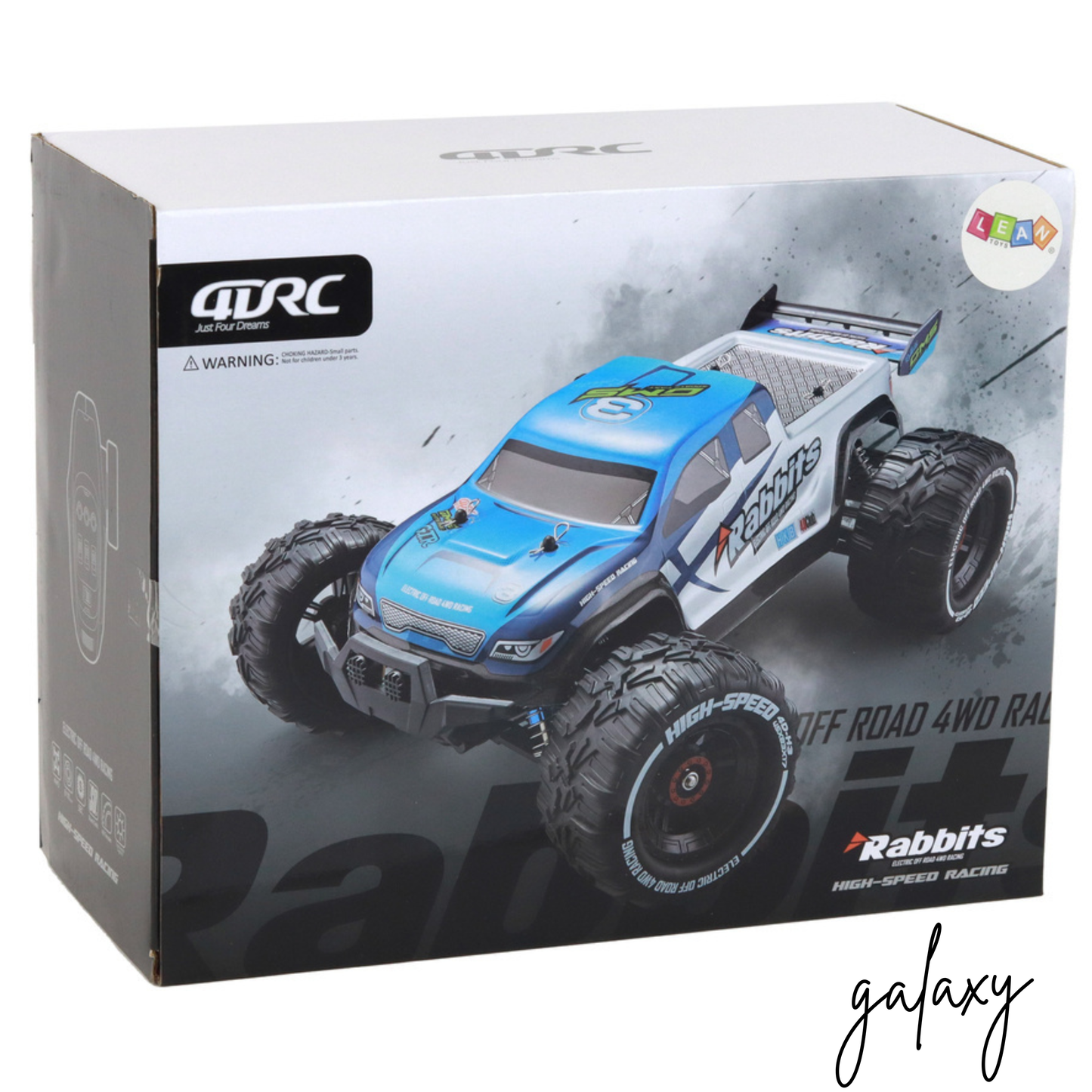 Rabbits RC Off-Road Car 4WD | 2.4G Remote Control | LED Lights | Blue