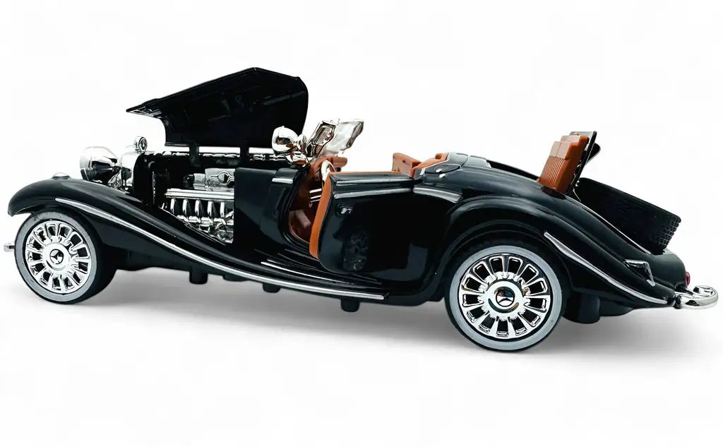1936 Mercedes Benz 500K Special Roadster Diecast Model Car – 1:18 Scale Vintage Collectible with Detailed Interior & Opening Doors
