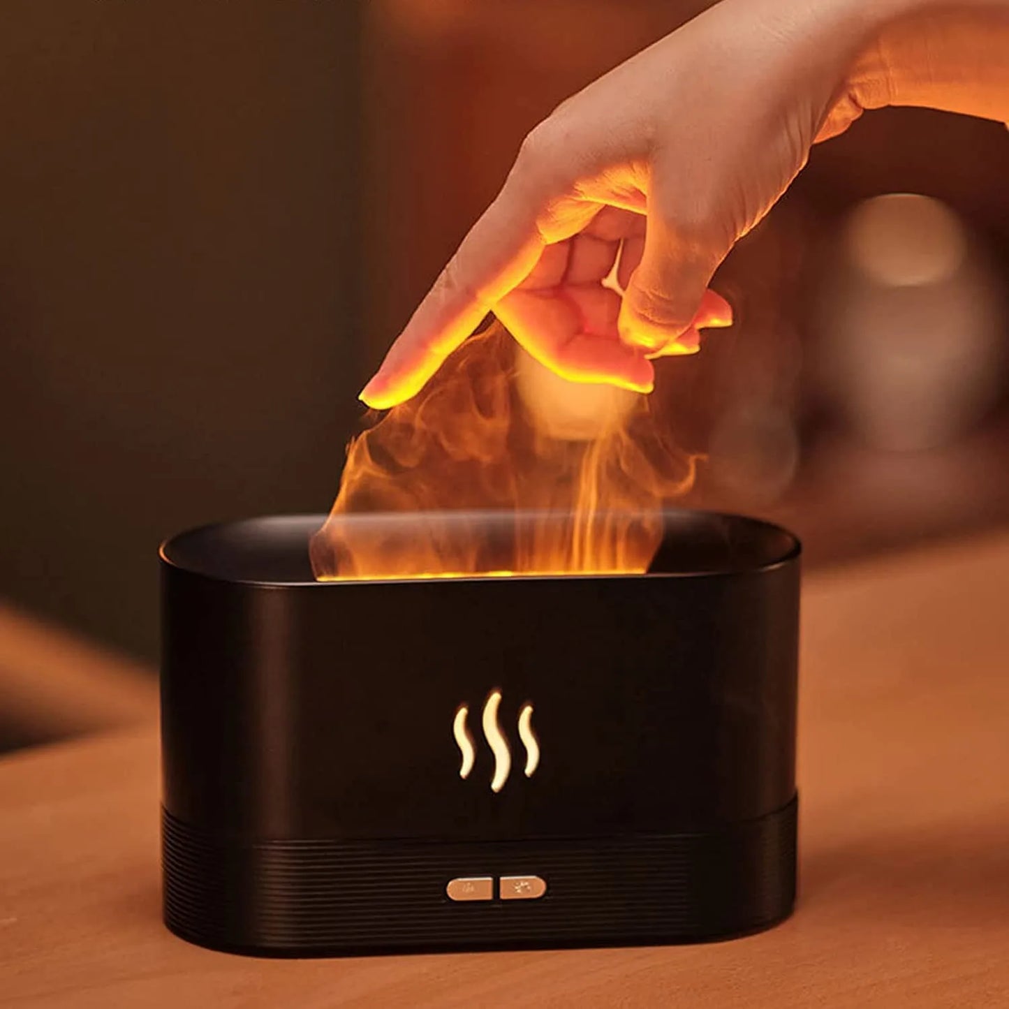 Room Flame Humidifier Aroma Diffuser – Noiseless, Auto Shut-Off, Ultrasonic Aromatherapy Mist for Home & Office