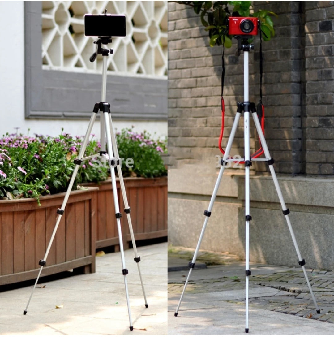 Adjustable Tripod Stand 3110 – Lightweight Aluminum Camera & Mobile Tripod with Phone Holder & Carry Bag