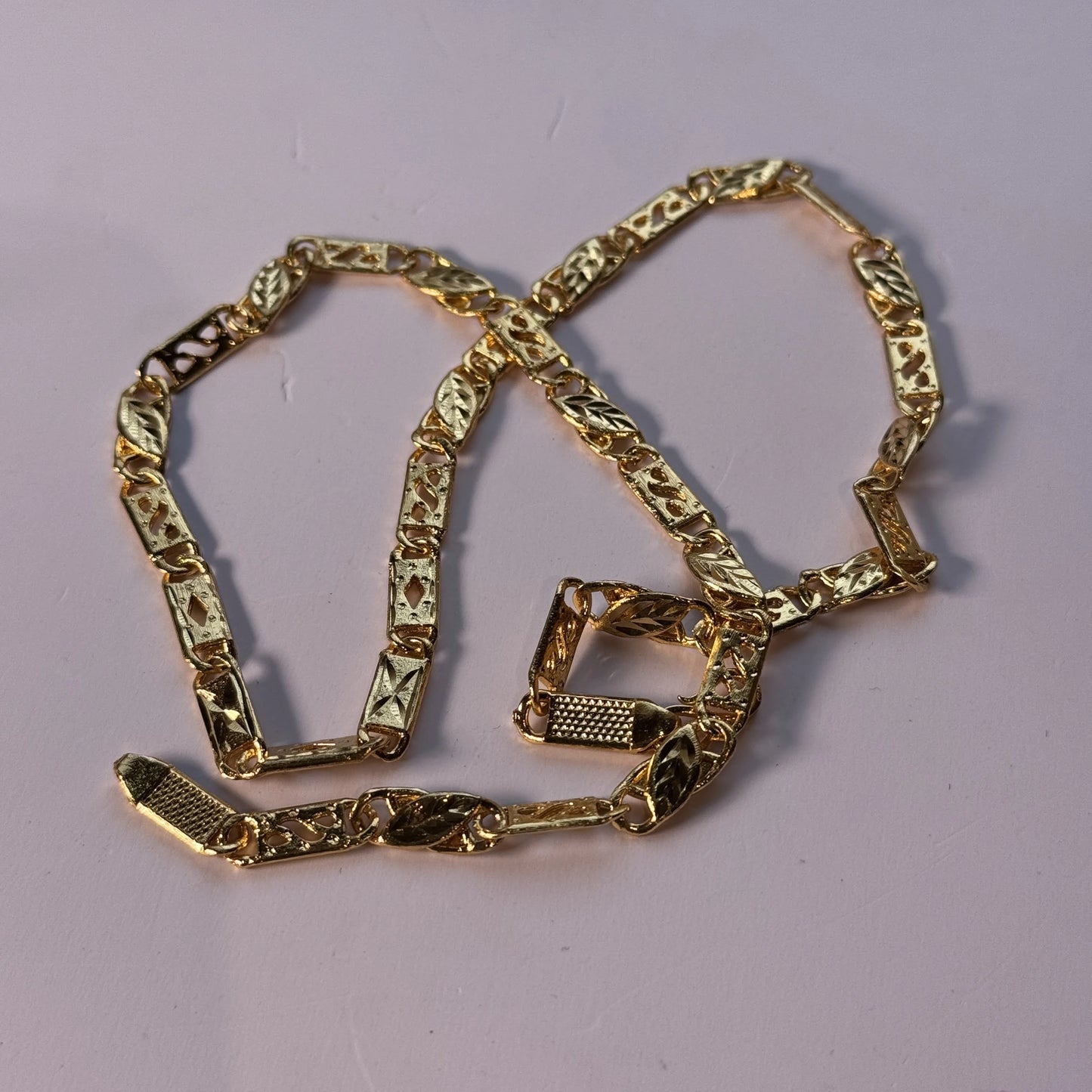 1 Gram Gold Forming Kohli Nawabi Superior Quality Unique Design Chain & Elegant Gold Forming Chain for Men