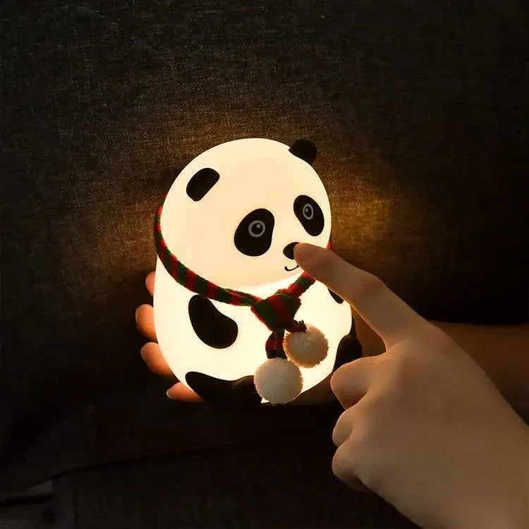 Panda Touch Silicon Lamp – 7-Color LED Table Night Light for Bedroom, Soft & Safe, Rechargeable