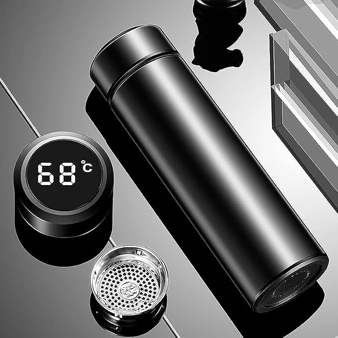 Personalized Temperature Bottle with LED Display – Custom Name Engraving, Smart Insulated Flask