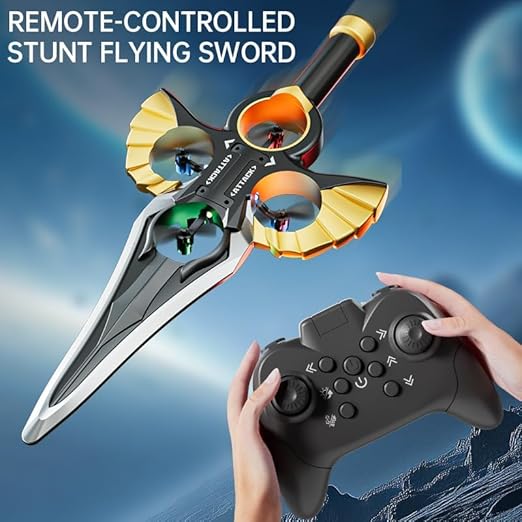 Flying Sword RC Drone for Kids & Adults | Gesture & Remote Control 360ยฐ Flip Drone