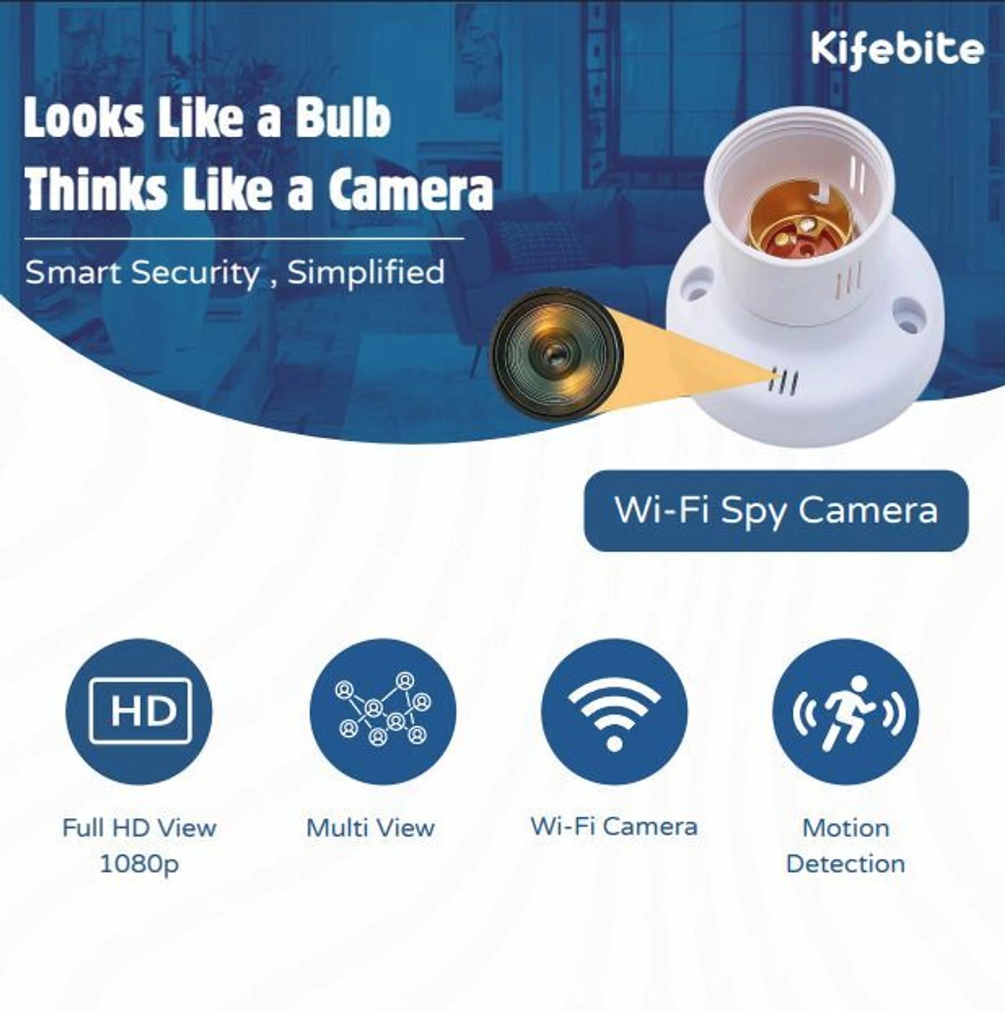 WiFi Holder Security Camera 1080P | Smart Wireless Home Monitoring Camera