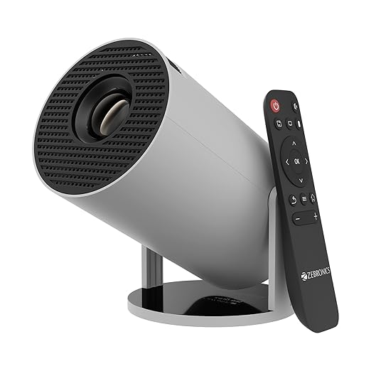Zebronics PixaPlay 73 Android Smart Projector | 720p Native, 4K Support, WiFi & Bluetooth