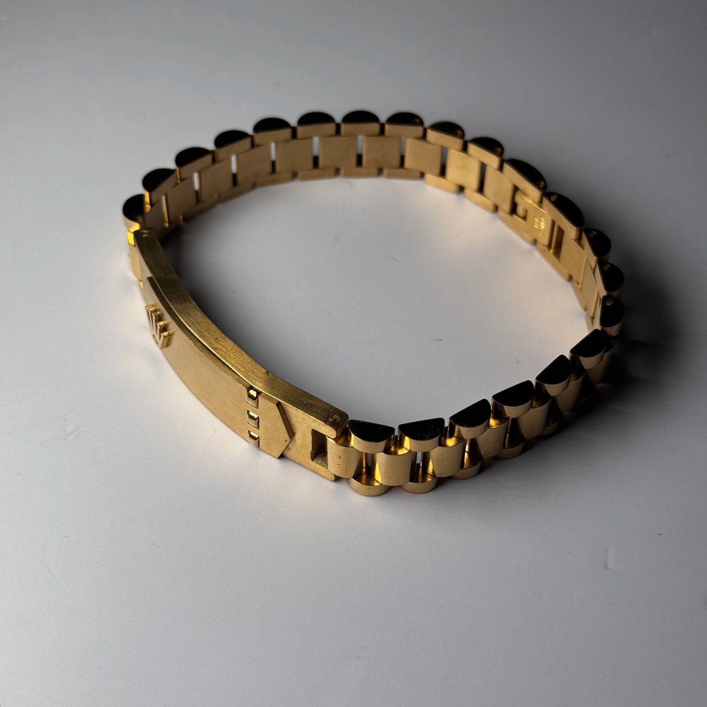 Luxury Rolex-Inspired Gold Bracelet for Men with Diamond Accents – Premium Design & Elegant Finish