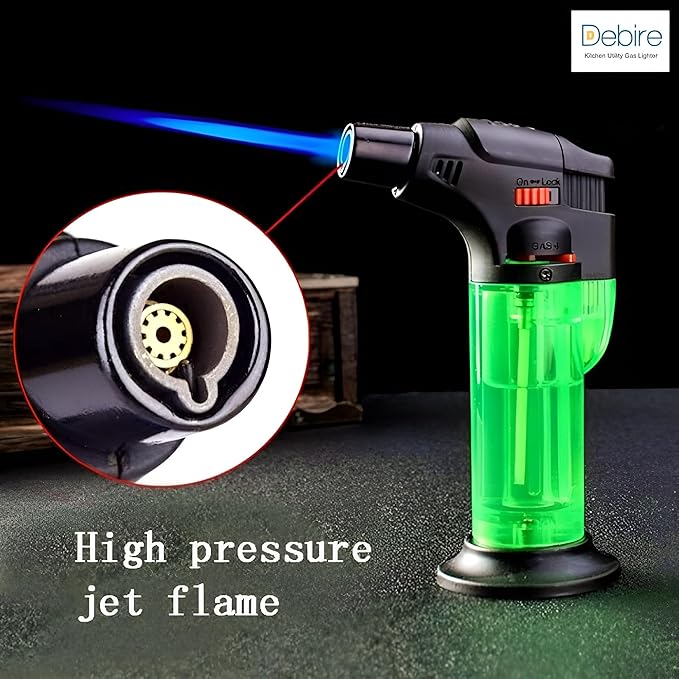 Jumbo High Jet Flame Lighter – Refillable Butane Torch, Windproof & Adjustable Flame for Outdoor & Kitchen Use