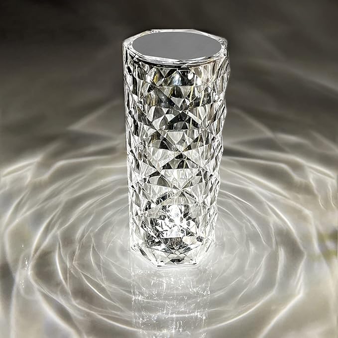 💎 Crystal Touch Lamp – 3-Color Dimmable LED Lamp for Elegant Lighting