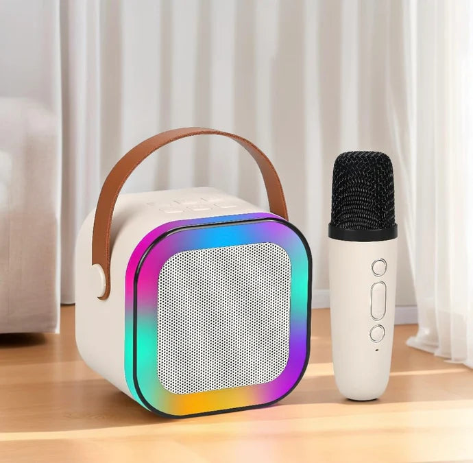Mini Speaker with Mic – Portable Bluetooth Speaker for Calls, Music & Karaoke | Crystal Clear Sound & Deep Bass