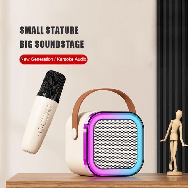 Mini Speaker with Mic – Portable Bluetooth Speaker for Calls, Music & Karaoke | Crystal Clear Sound & Deep Bass