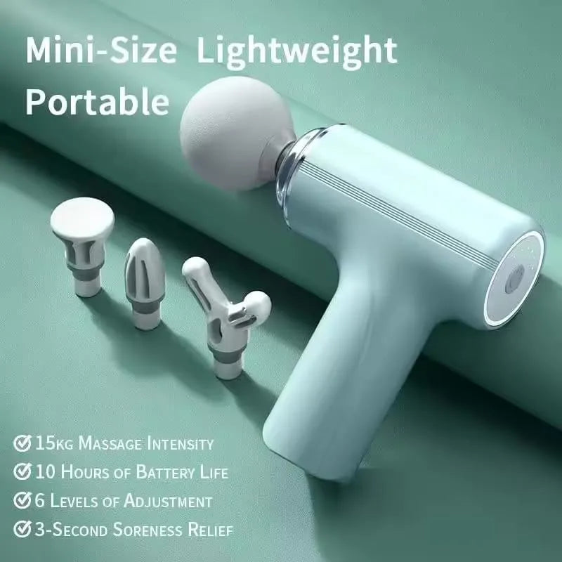 Mini Massage Gun – Portable Deep Tissue Percussion Massager for Muscle Recovery, Pain Relief & Relaxation