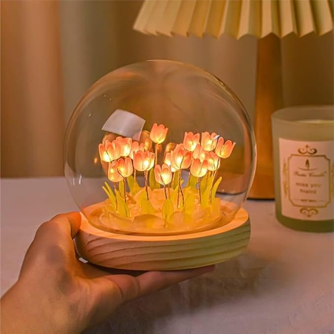 🌷 Tulip Lamp – Elegant LED Night Light for Home & Bedroom Décor