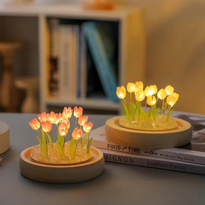 🌷 Tulip Lamp – Elegant LED Night Light for Home & Bedroom Décor
