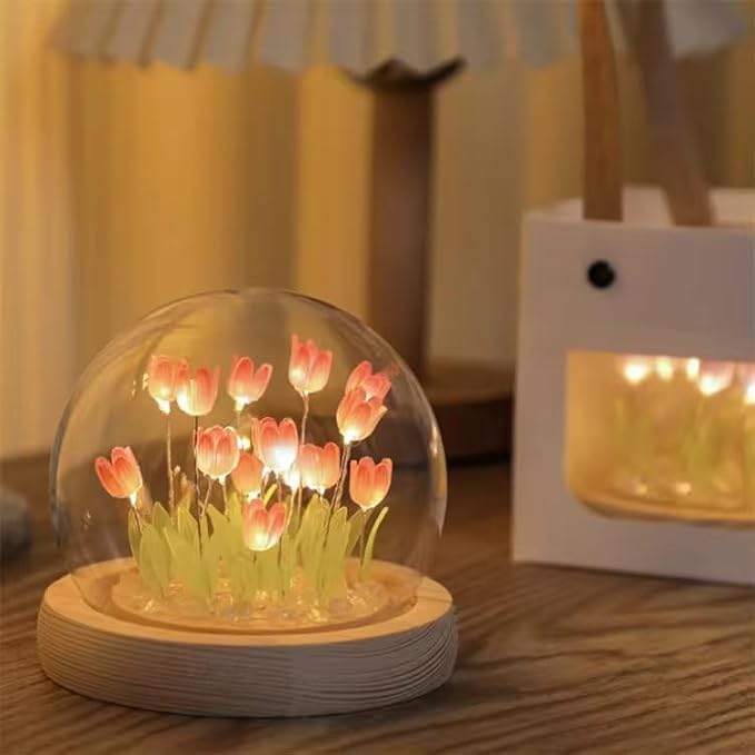 🌷 Tulip Lamp – Elegant LED Night Light for Home & Bedroom Décor