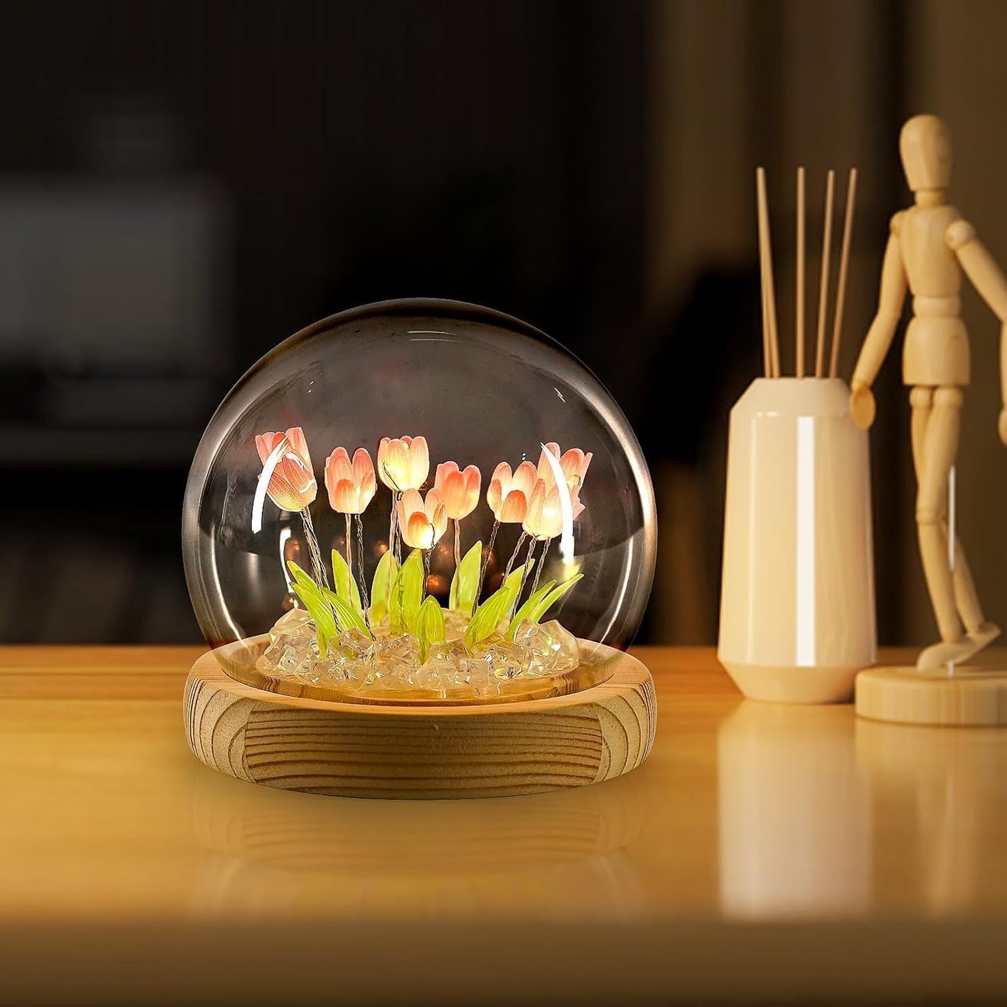 🌷 Tulip Lamp – Elegant LED Night Light for Home & Bedroom Décor