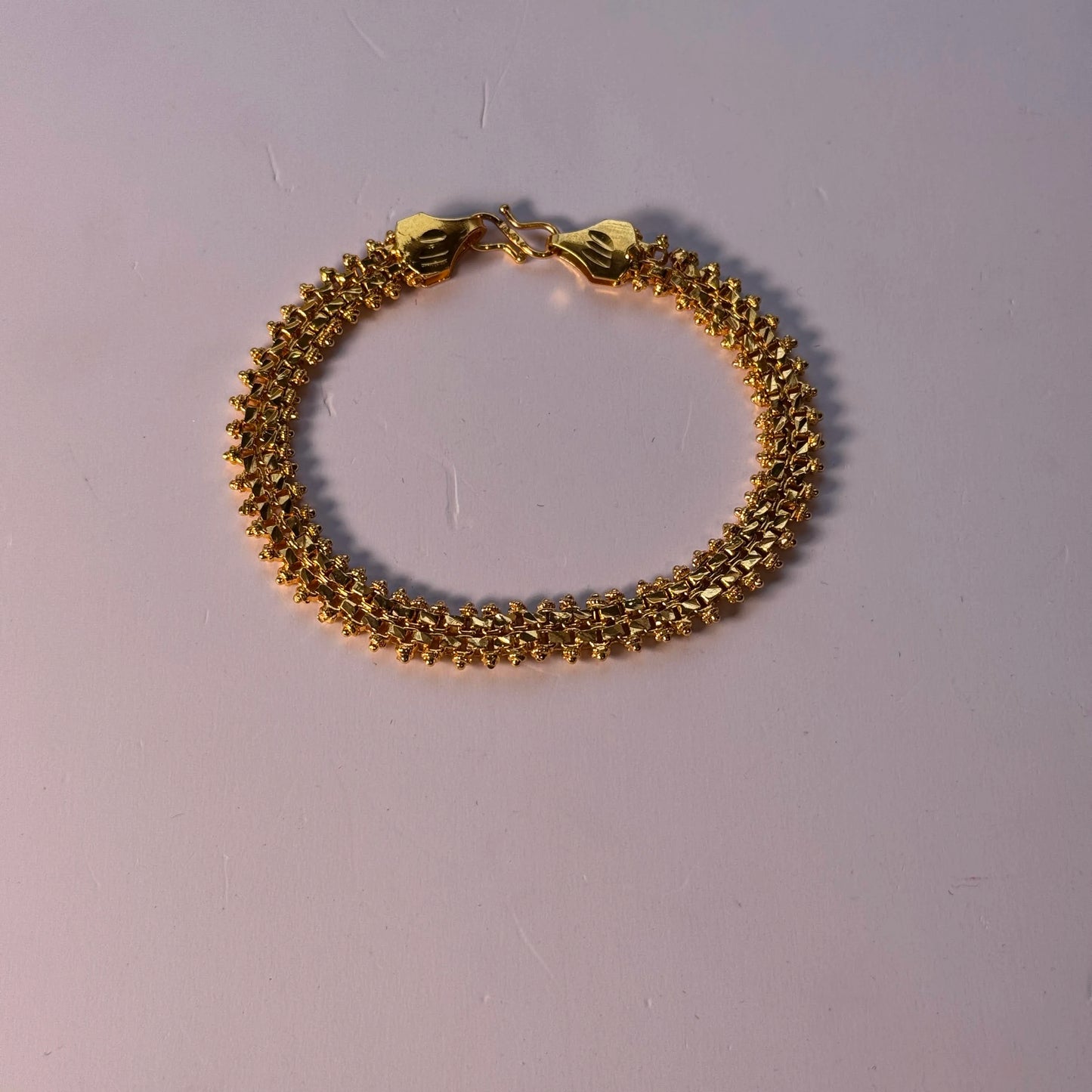 Elegant 1 Gram Gold Filigree Bracelet for Women – Vintage-Inspired, Lightweight & Skin-Friendly Design