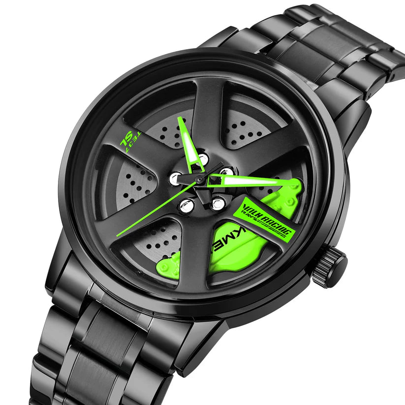 Luxury Wheel Watch – Sports Car Rim-Inspired Design | Analog Quartz Wristwatch for Men | Stylish & Unique Timepiece