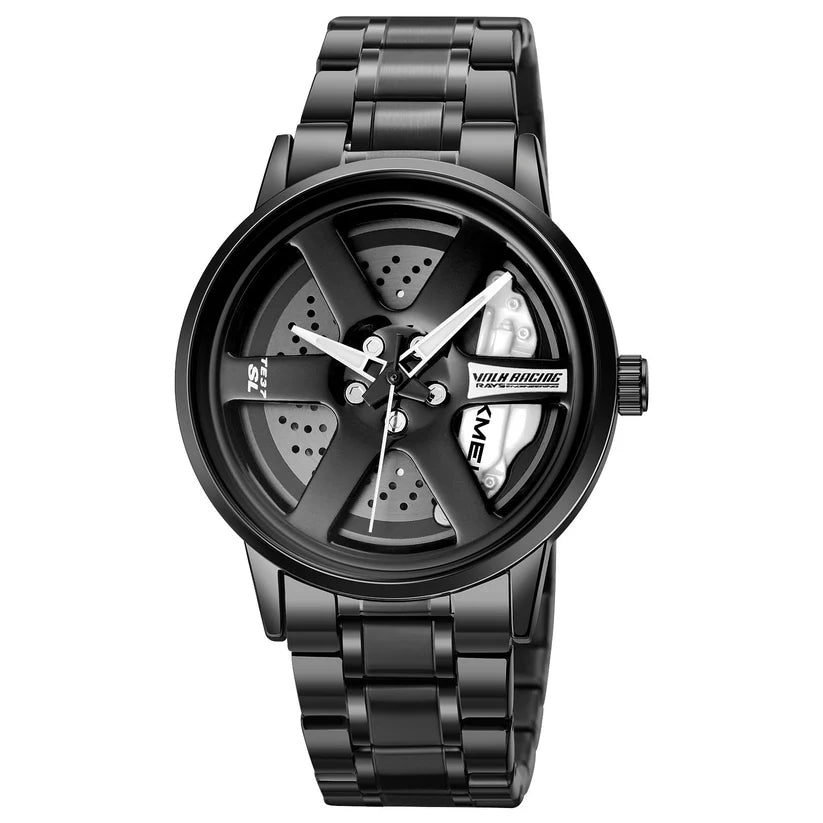 Luxury Wheel Watch – Sports Car Rim-Inspired Design | Analog Quartz Wristwatch for Men | Stylish & Unique Timepiece