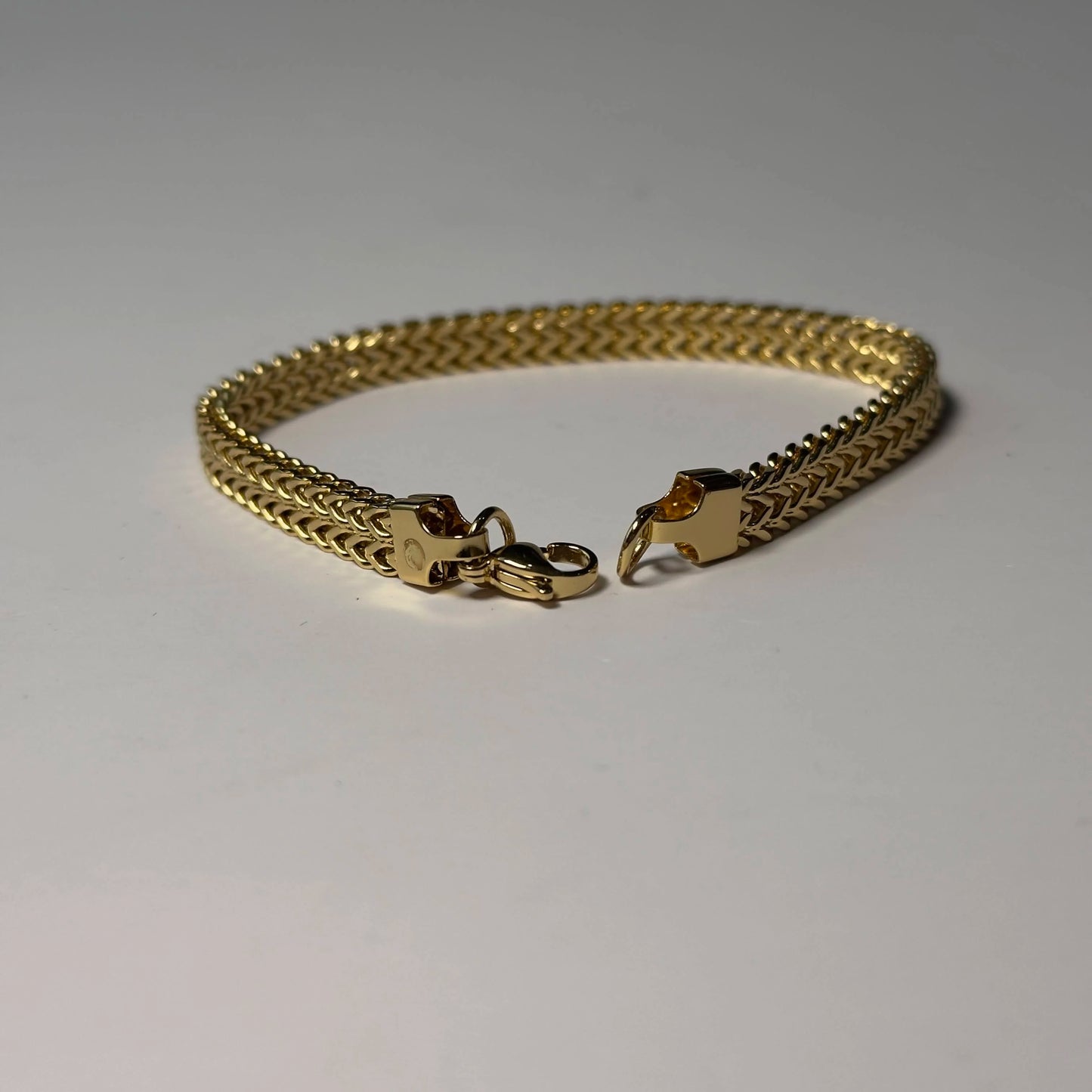 Gold Franco Bracelet for Men | Heavy-Duty Shine, Bold Design, Daily & Party Wear Fashion Accessory