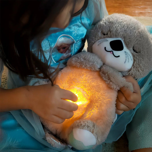 Breathing Teddy Bear – Soft Plush Toy with Music, Light & Realistic Breathing Motion for Kids & Babies - GALAXY STORE