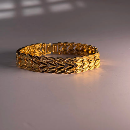 22kt Gold Coated Men's Bracelet – Premium Finish, Durable, Stylish, and Skin-Friendly Wrist Accessory