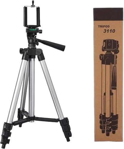 Adjustable Tripod Stand 3110 – Lightweight Aluminum Camera & Mobile Tripod with Phone Holder & Carry Bag
