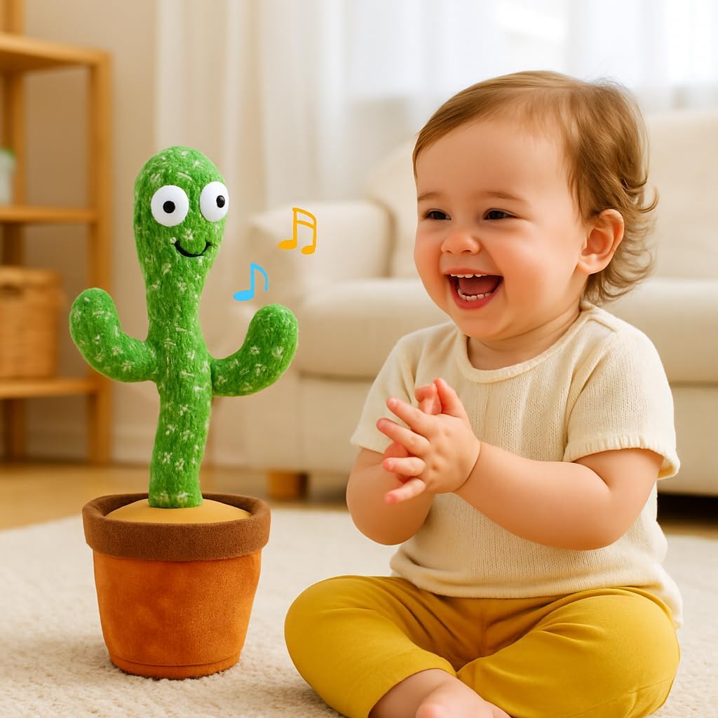 Dancing Cactus Toy for Kids | Singing & Talking Cactus Toy with Lights & Music