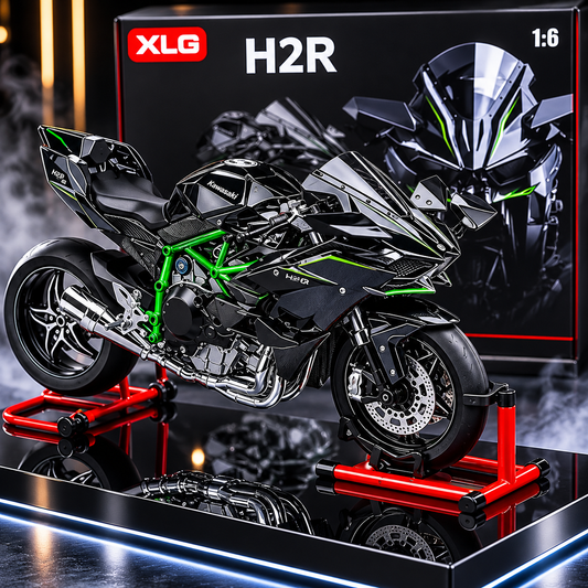1:6 Scale Alloy Sports Bike Model | Premium Collectible Display Motorcycle (Matte Black)