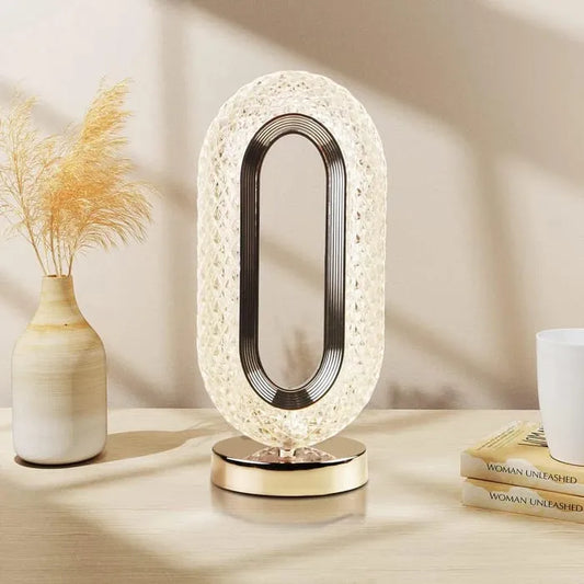 Elegant Crystal Table Lamp – Modern Antique Gold Design for Living Room & Bedroom Décor