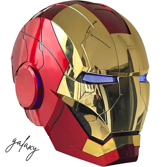 Iron Man Electronic Helmet with Voice Control | Motorized Face Mask | LED Eyes