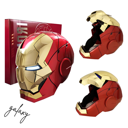 Iron Man Electronic Helmet with Voice Control | Motorized Face Mask | LED Eyes