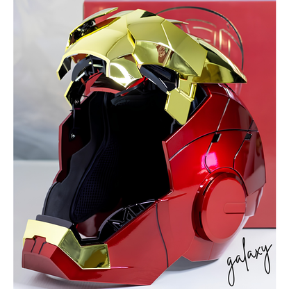 Iron Man Electronic Helmet with Voice Control | Motorized Face Mask | LED Eyes
