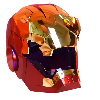 Iron Man Electronic Helmet with Voice Control | Motorized Face Mask | LED Eyes