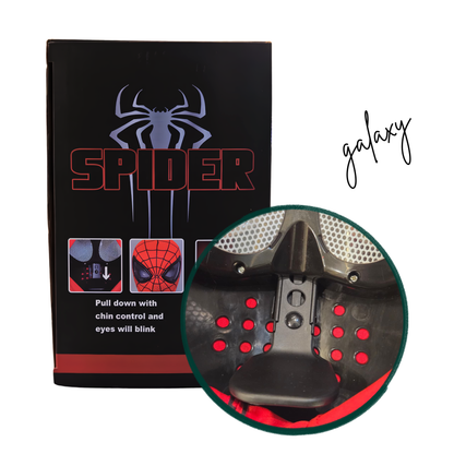 Spider Style Moving Eyes Mask with Jaw Control | Adjustable Eye Expression Cosplay Helmet