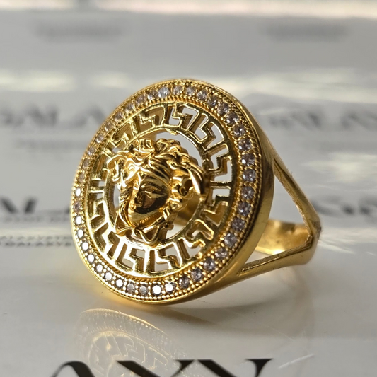 Gold Forming Versace Ring for Men – Stylish & Gorgeous Design | Premium Statement Jewelry