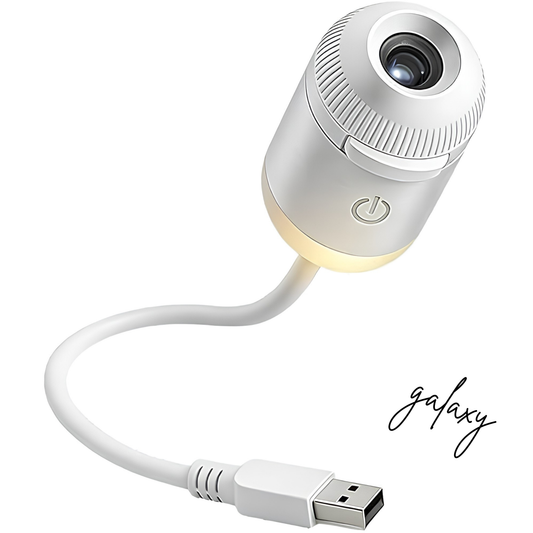 Galaxy Projector Night Light 2-in-1 | 360° Adjustable LED Star Lamp | USB | 2 Projection Discs