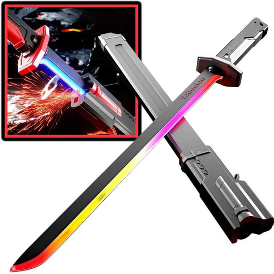 LED Sword with Smoke & Spark Effects | 7-Color Light Blade with Sound Effects