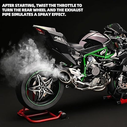 1:6 Scale Alloy Sports Bike Model | Premium Collectible Display Motorcycle (Matte Black)