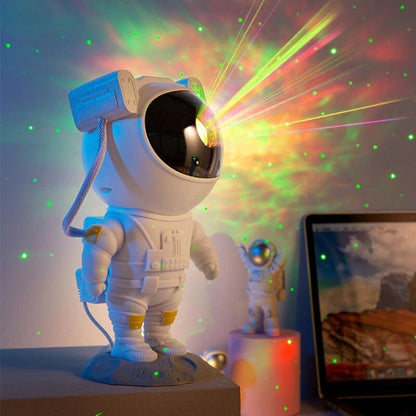 Astronaut Galaxy Star Projector – 360° Rotating LED Night Light with Remote & Timer, Nebula & Star Modes - GALAXY STORE