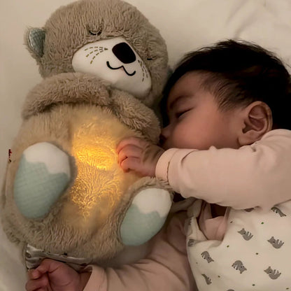 👉 Breathing Teddy Bear – Soft Plush Toy with Music, Lights & Soothing Motion - GALAXY STORE