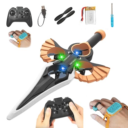 Flying Sword RC Drone for Kids & Adults | Gesture & Remote Control 360° Flip Drone